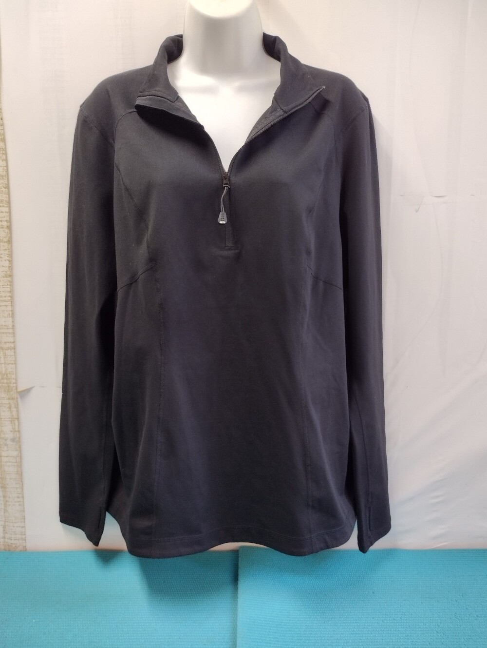 Zella Women's Half-Zip Athletic Pullover Jacket Black - XL